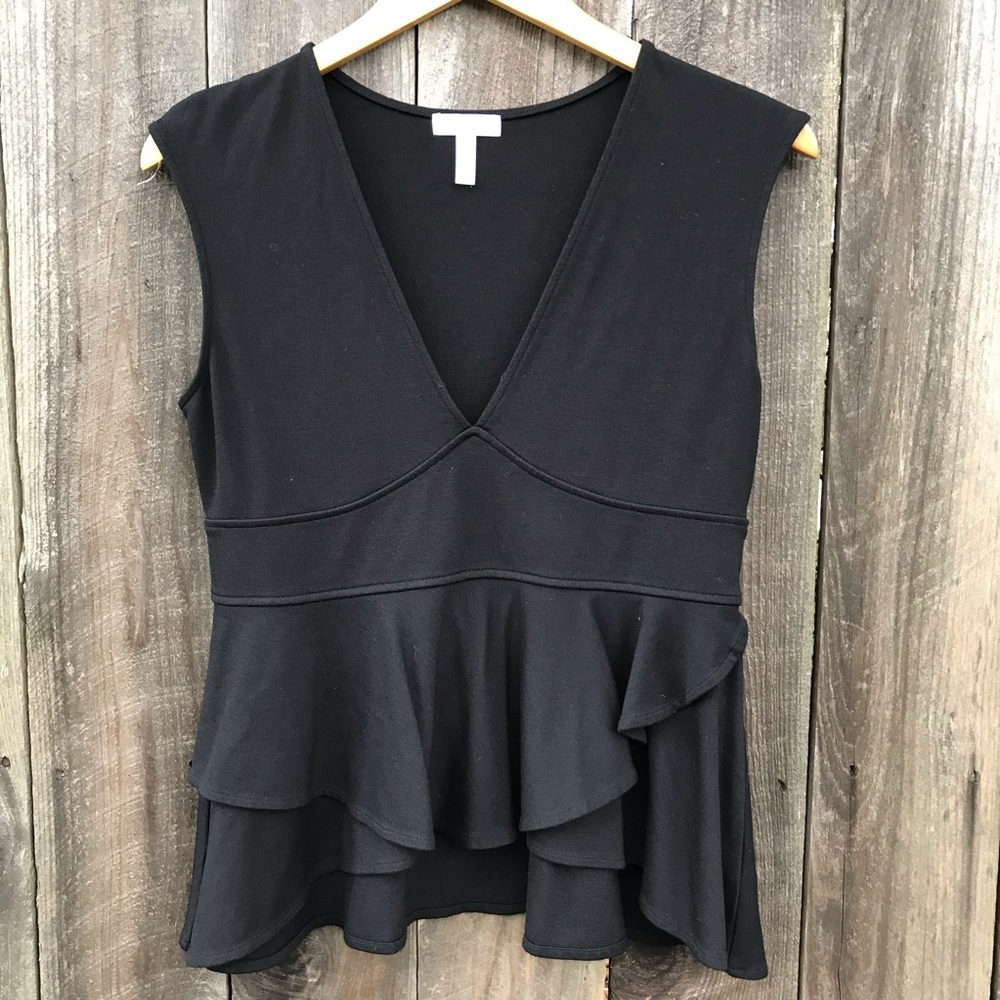 Leith Ruffle Peplum Sleeveless Top
